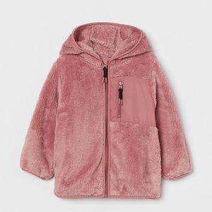 H&M Hooded Faux Shearling Jacket size 5T/6
